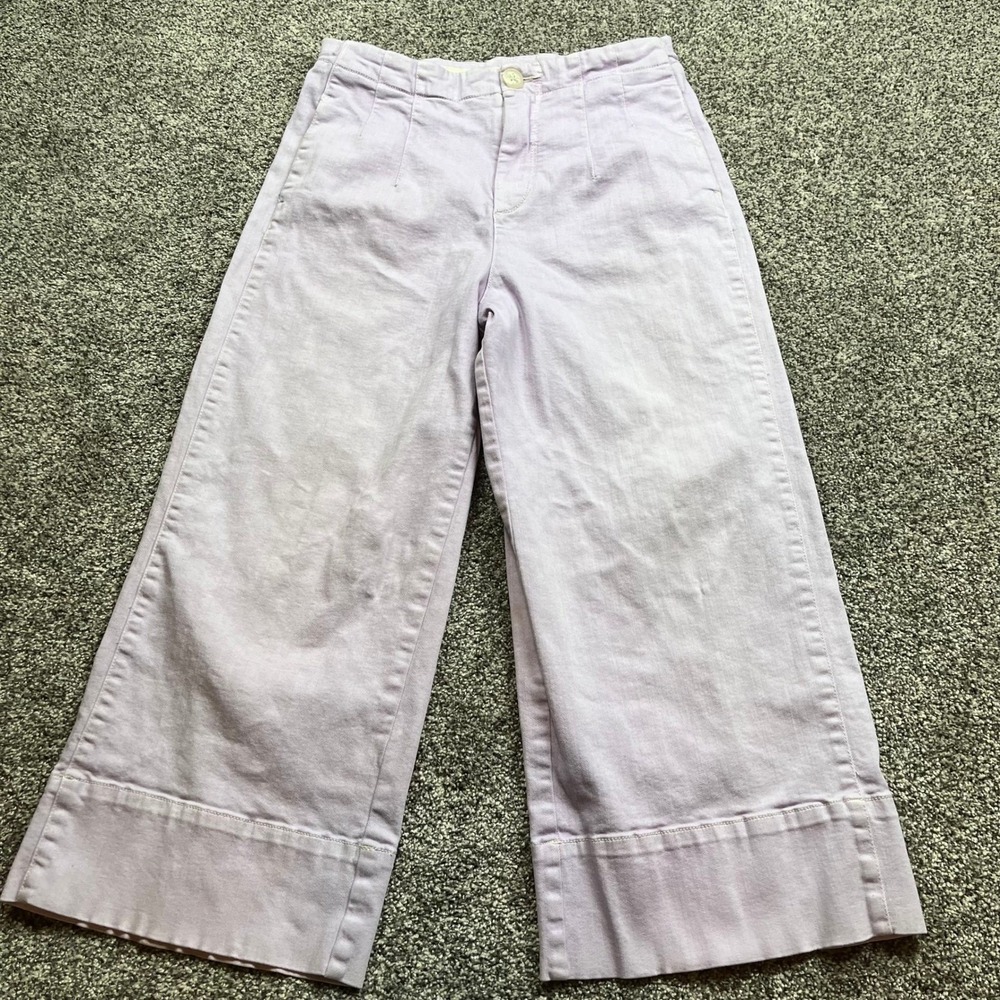 Pilcro and the Letterpress Wide-Leg Pants in Light Lavender
